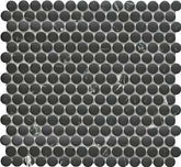 Emser Tile Elegan Series W95ELEGNE1112MOPM Porcelain Mosaic Tile, 12 in L Tile, 11 in W Tile, Pressed Edge, Nero